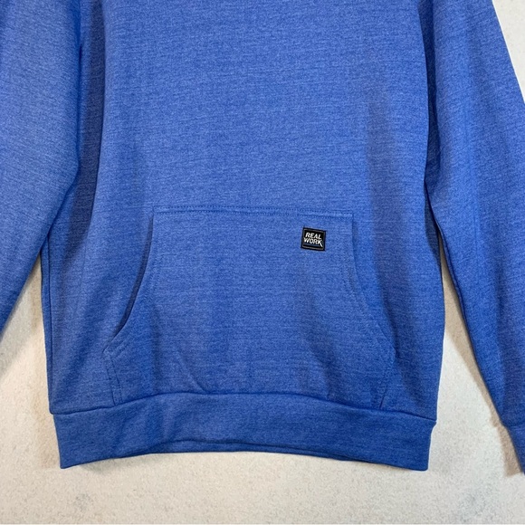 REAL WORK beautiful blue comfy basic hoodie - Picture 5 of 6